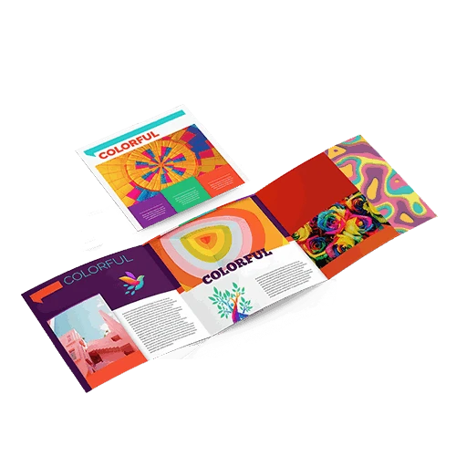 Custom sized Tri Fold Brochures with full colour printing