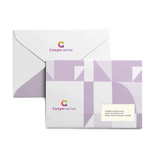 6 x 9 inch size envelopes, full colour printed on white paper, suitable for booklets and catalogs